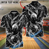 BlueJose Bowling Eagle Thunder Claw Customized Name, Team Name 3D Shirt (6 Colors)
