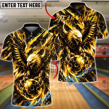 BlueJose Bowling Eagle Thunder Claw Customized Name, Team Name 3D Shirt (6 Colors)