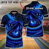BlueJose Bowling Snake Coiled Ball Venomous Scales Customized Name, Team Name 3D Shirt (4 Colors)