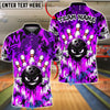 BlueJose Bowling Angry Ball Middle Finger Graffiti Customized Name, Team Name 3D Shirt (6 Colors)