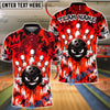 BlueJose Bowling Angry Ball Middle Finger Graffiti Customized Name, Team Name 3D Shirt (6 Colors)