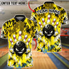 BlueJose Bowling Angry Ball Middle Finger Graffiti Customized Name, Team Name 3D Shirt (6 Colors)