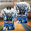 BlueJose Bowling King Ball That's Some Bowlshit Graffiti Customized Name, Team Name 3D Shirt (4 Colors)