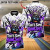 BlueJose Bowling King Ball That's Some Bowlshit Graffiti Customized Name, Team Name 3D Shirt (4 Colors)