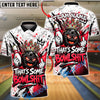 BlueJose Bowling King Ball That's Some Bowlshit Graffiti Customized Name, Team Name 3D Shirt (4 Colors)