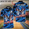 BlueJose Bowling American Eagle Patriotic Lightning Customized Name, Team Name 3D Shirt (6 Colors)