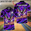 BlueJose Bowling American Eagle Patriotic Lightning Customized Name, Team Name 3D Shirt (6 Colors)