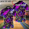 BlueJose Bowling Grim Reaper Halloween Graveyard Customized Name, Team Name 3D Shirt (4 Colors)