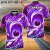 BlueJose Bowling Ocean Vortex Customized Name, Team Name 3D Shirt (4 Colors)