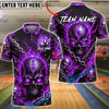BlueJose Bowling Electric Skull Storm Customized Name, Team Name 3D Shirt (4 Colors)