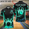 BlueJose Bowling Retro Royal Crown Starburst Customized Name, Team Name 3D Shirt (6 Colors)