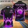 BlueJose Bowling Retro Royal Crown Starburst Customized Name, Team Name 3D Shirt (6 Colors)