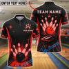 BlueJose Bowling Retro Royal Crown Starburst Customized Name, Team Name 3D Shirt (6 Colors)