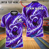 BlueJose Bowling Dragon Wave Whirlpool Customized Name, Team Name 3D Shirt (4 Colors)