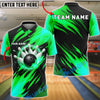 BlueJose Bowling Flaming Ball Phoenix Wings Customized Name, Team Name 3D Shirt (4 Colors)