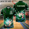 BlueJose Bowling Electric Plasma Strike Customized Name, Team Name 3D Shirt (4 Colors)