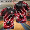 BlueJose Bowling Cosmic Storm Customized Name, Team Name 3D Shirt (4 Colors)
