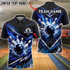 BlueJose Bowling Galactic Thunder Strike Explosion Customized Name, Team Name 3D Shirt (4 Colors)
