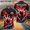 BlueJose Bowling Galactic Thunder Strike Explosion Customized Name, Team Name 3D Shirt (4 Colors)