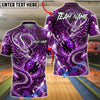 BlueJose Bowling Ornamental Dragon Energy Swirl Customized Name, Team Name 3D Shirt (4 Colors)