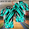 BlueJose Bowling And Pins Crown Gold Abstract Stripe Style Customized Name, Team Name 3D Shirt (6 Colors)