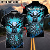 BlueJose Darts Majestic Deer Forest Dartboard Art Multicolor Options Personalized Name Shirt (4 Colors)