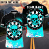 BlueJose Darts Skull Dartboard Horror Style Graphic Multicolor Options Personalized Name Shirt (4 Colors)