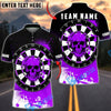 BlueJose Darts Skull Dartboard Horror Style Graphic Multicolor Options Personalized Name Shirt (4 Colors)