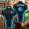 BlueJose Billiards 8 Ball Modern Geometric Stripe Personalized Name, Team Name Unisex Shirt (6 Colors)