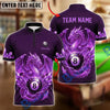 BlueJose Billiards 8 Ball Mythical Dragon Storm Personalized Name Shirt (4 Colors)