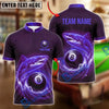 BlueJose Billiards 8 Ball Ocean Vortex Shark Personalized Name Shirt (4 Colors)