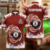 BlueJose Billiards 8 Ball Frost Dragon Ice Storm Pool Personalized Name Shirt (4 Colors)