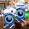 BlueJose Billiards 8 Ball Abstract Lightning Strike Personalized Name Shirt (4 Colors)