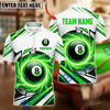 BlueJose Billiards 8 Ball Abstract Lightning Strike Personalized Name Shirt (4 Colors)