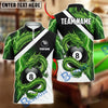 BlueJose Billiards 8 Ball Mythical Serpent Dragon Personalized Name Shirt (4 Colors)