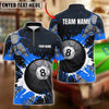 BlueJose Billiards 8 Ball Shattered Stone Electric Energy Personalized Name Shirt (4 Colors)