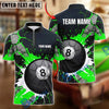 BlueJose Billiards 8 Ball Shattered Stone Electric Energy Personalized Name Shirt (4 Colors)