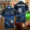 BlueJose Billiards 8 Ball Scorpion Thunder Strike Personalized Name Shirt (4 Colors)