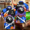 BlueJose Billiards 8 Ball Graffiti Lightning Brushstroke Pool Personalized Name Shirt (4 Colors)