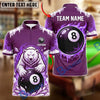 BlueJose Billiards 8 Ball Polar Bear Arctic Ice Personalized Name Shirt (4 Colors)