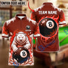 BlueJose Billiards 8 Ball Polar Bear Arctic Ice Personalized Name Shirt (4 Colors)