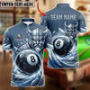 BlueJose Billiards 8 Ball Viking Warrior Ice Armor Personalized Name Shirt (4 Colors)