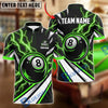 BlueJose Billiards 8 Ball Lightning Bolt Energy Vortex Personalized Name, Team Name Unisex Shirt (6 Colors)