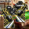 BlueJose Billiards 8 Ball Lightning Bolt Energy Vortex Personalized Name, Team Name Unisex Shirt (6 Colors)