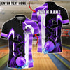 BlueJose Bowling And Pins Black Gold Pins And Ball Geometric Customized Name, Team Name 3D Shirt (6 Colors)