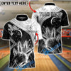 BlueJose Bowling & Pins Gold Marble Smoke Luxury Customized Name, Team Name 3D Shirt (6 Colors)