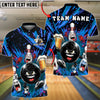 BlueJose Bowling And Pins Drunk Beer Splash Graphic Customized Name, Team Name 3D Shirt (4 Colors)