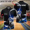 BlueJose Bowling And Pins Modern Abstract Heart Curve Minimalist Style Customized Name, Team Name 3D Shirt (4 Colors)