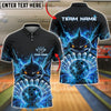 BlueJose Bowling And Pins Electric Shark Strike Lightning Energy Design Customized Name, Team Name 3D Shirt (4 Colors)