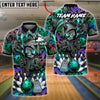 BlueJose Bowling And Pins Grim Reaper Hoodie Street Art Strike Style Customized Name, Team Name 3D Shirt (4 Colors)